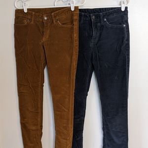 Two pair of Patagonia Women's Organic Cotton Everyday Cords. Free Shipping.